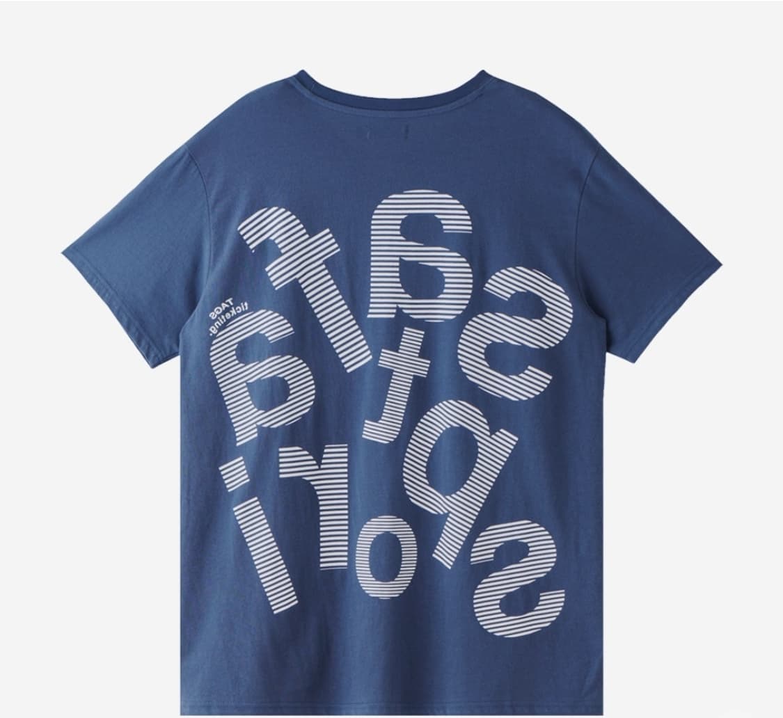 사파리스팟 1/2 태그 티켓팅 티셔츠 네이비 2사이즈 상품이미지2