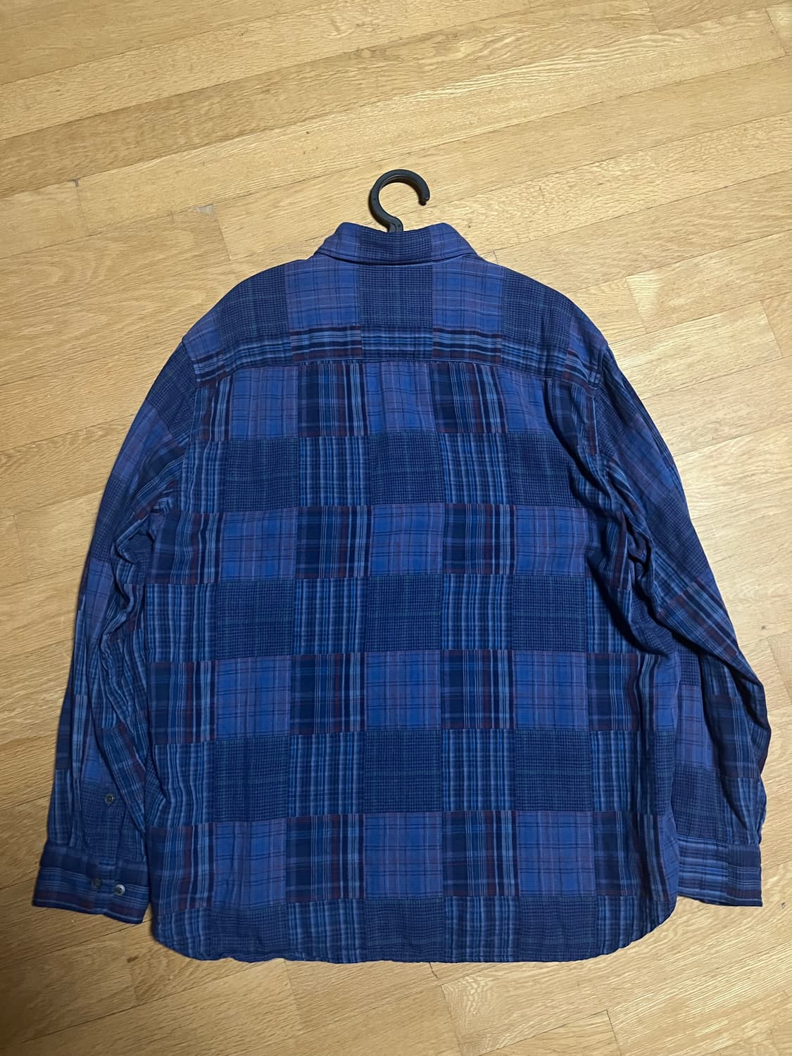 [1,s] 이얼즈어고 패치워크 포이카 셔츠 상품이미지2