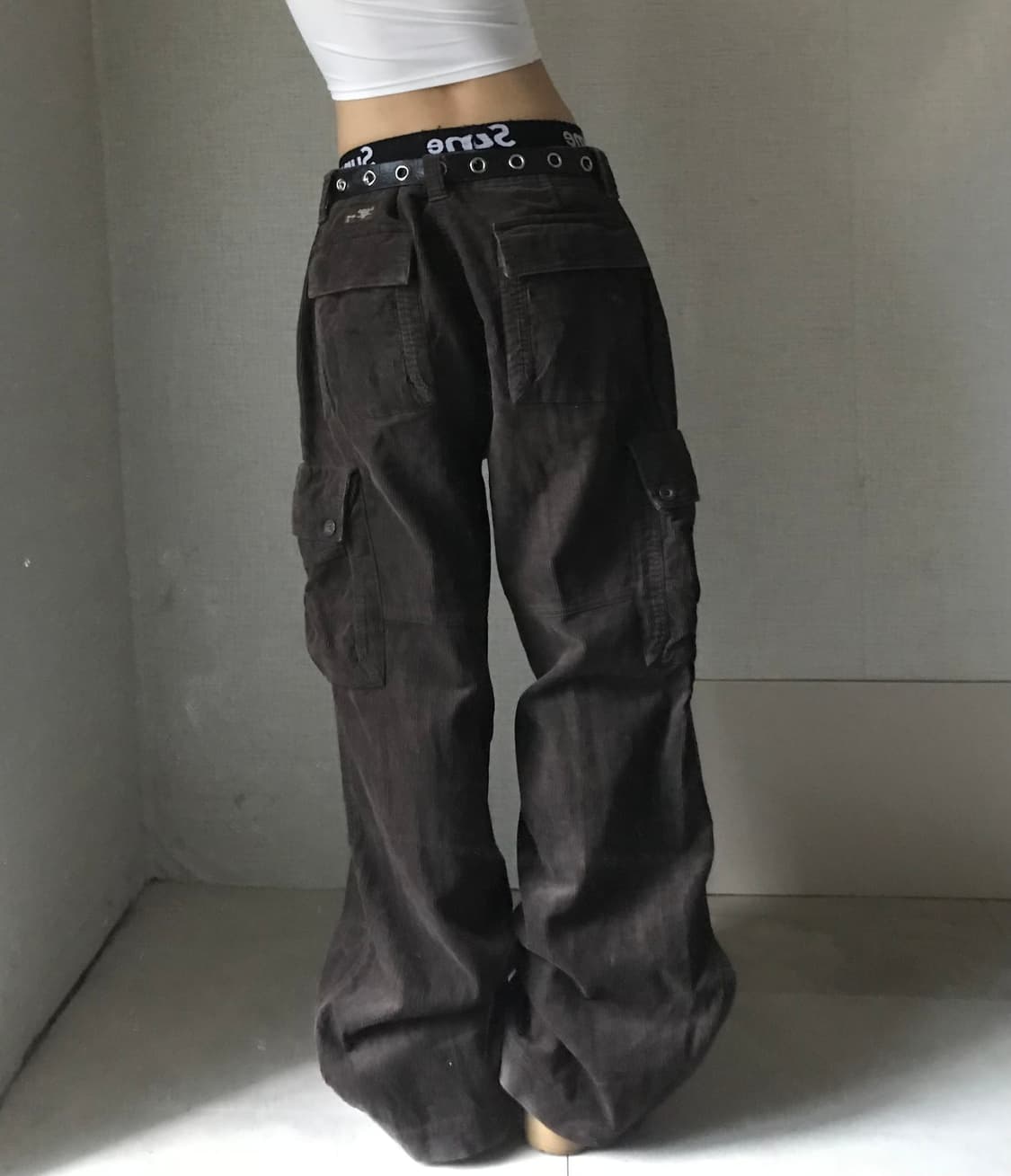 TBJ jeans 브라운 코듀로이 카고팬츠 상품이미지3