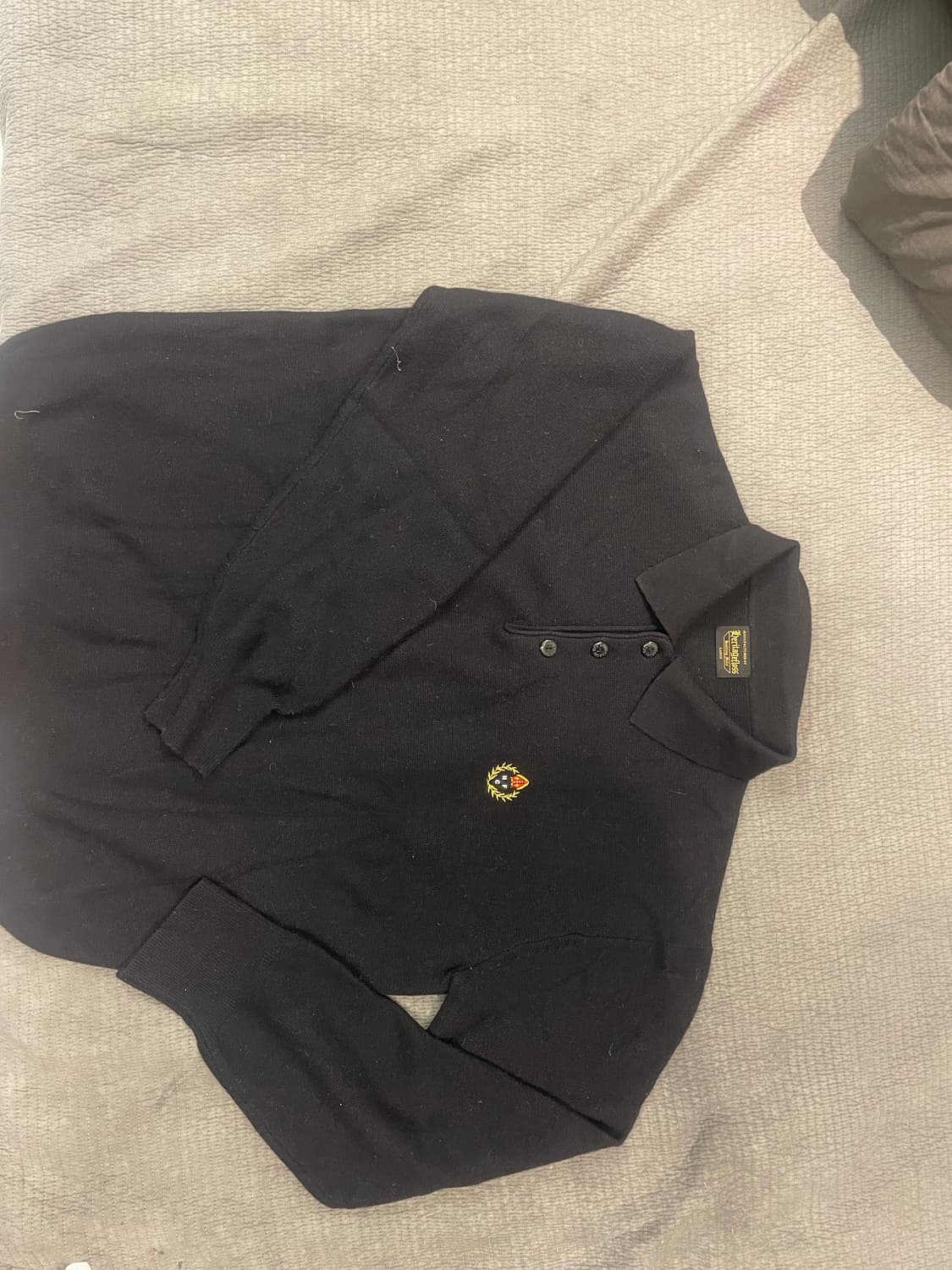 해리티지플로스 울폴로셔츠 블랙 L 상품이미지3