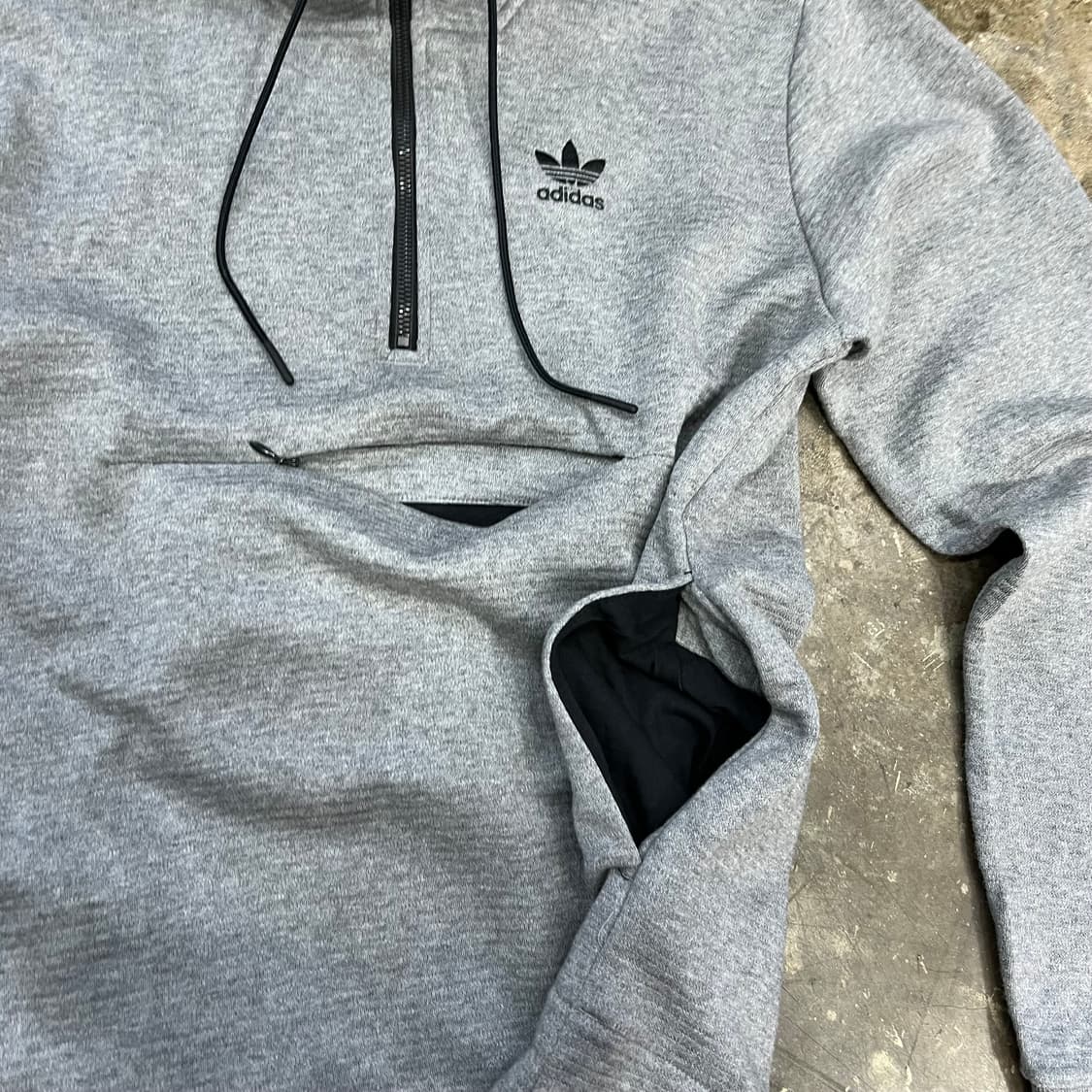 100) 아디다스 하프집업 후디 후드티셔츠 후드티 상품이미지3