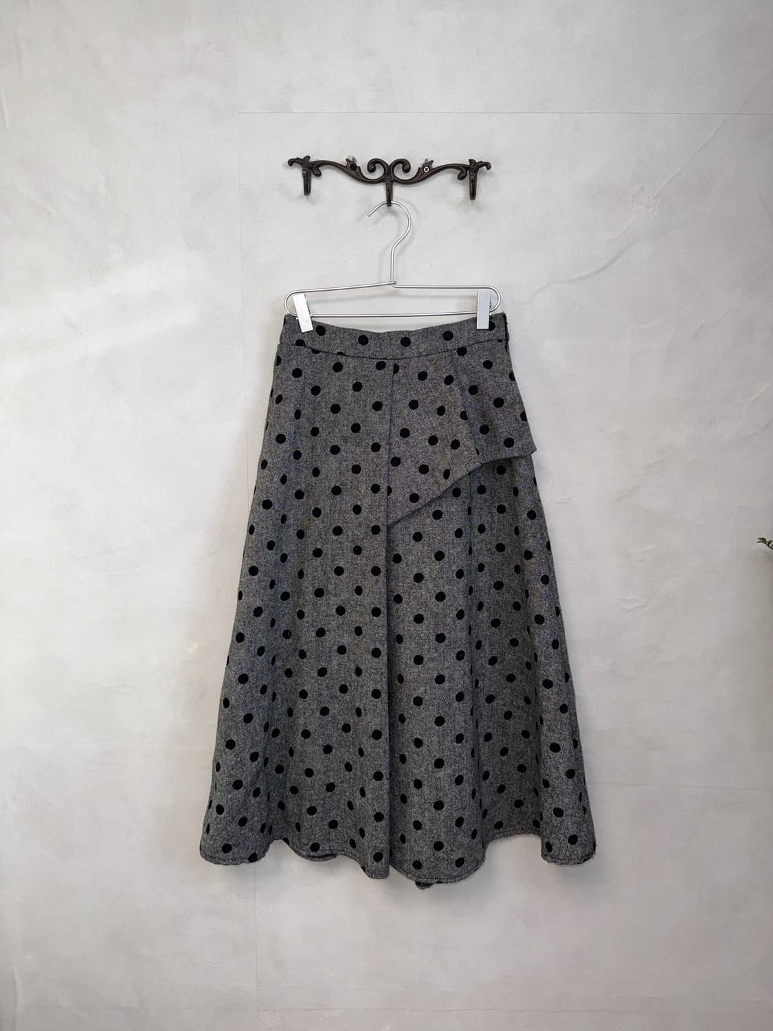 Gray dot layered flare skirt 상품이미지1