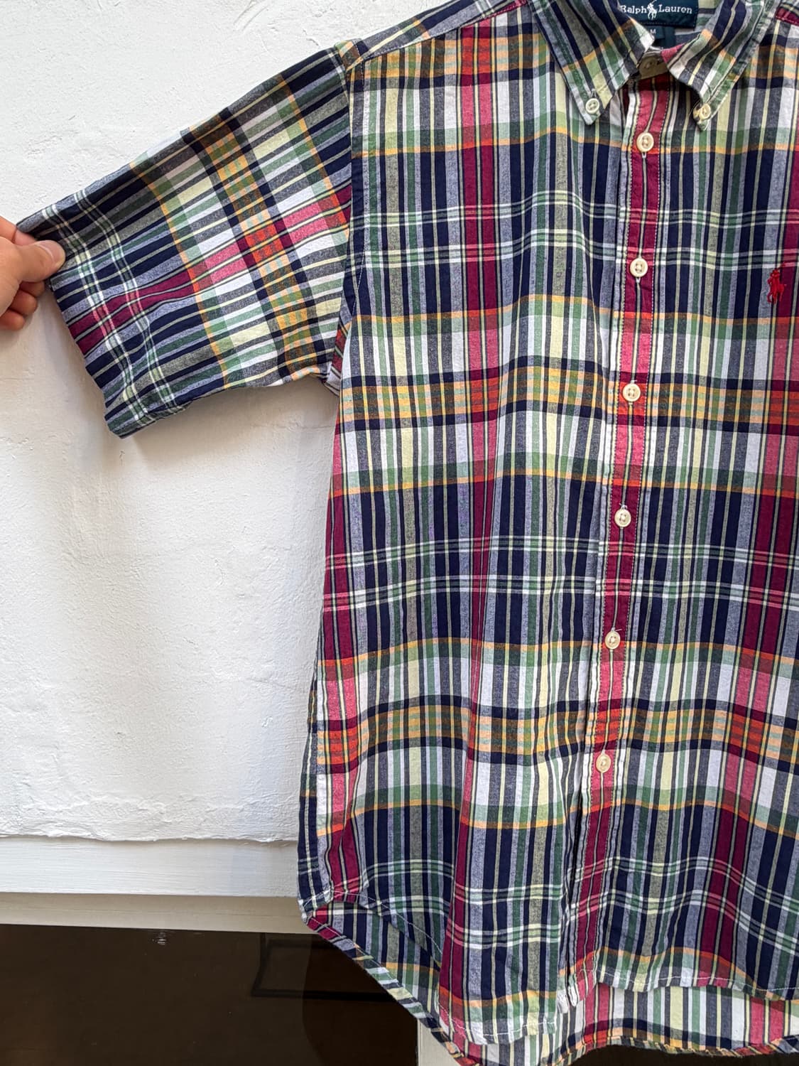Ralph Lauren 랄프로렌 반팔 버튼다운 체크셔츠 주니어 M 상품이미지4