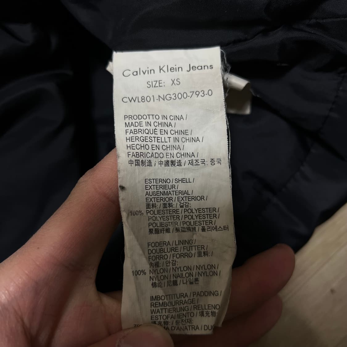 캘빈클라인 진스 여성 덕다운 후드 롱패딩 점퍼 [다크 네이비] XS/85 상품이미지5