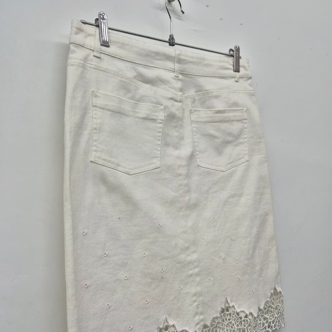 막스앤코 흰색 데님 타이트 스커트 30in 상품이미지6