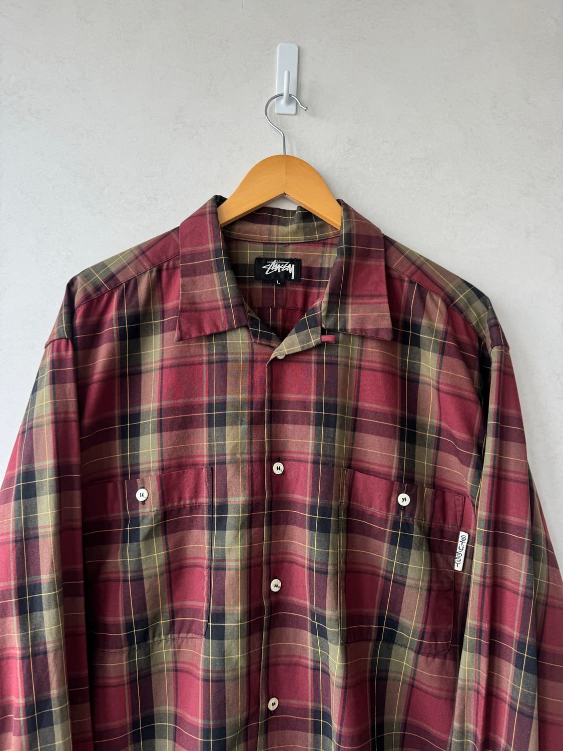 80s 스투시 체크 셔츠 상품이미지3