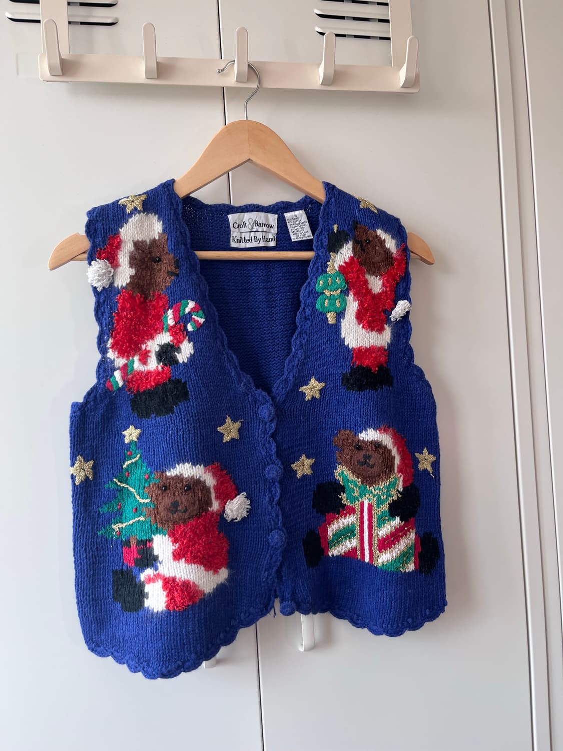 Croft & Barrow 곰인형 크리스마스 니트 조끼 상품이미지2