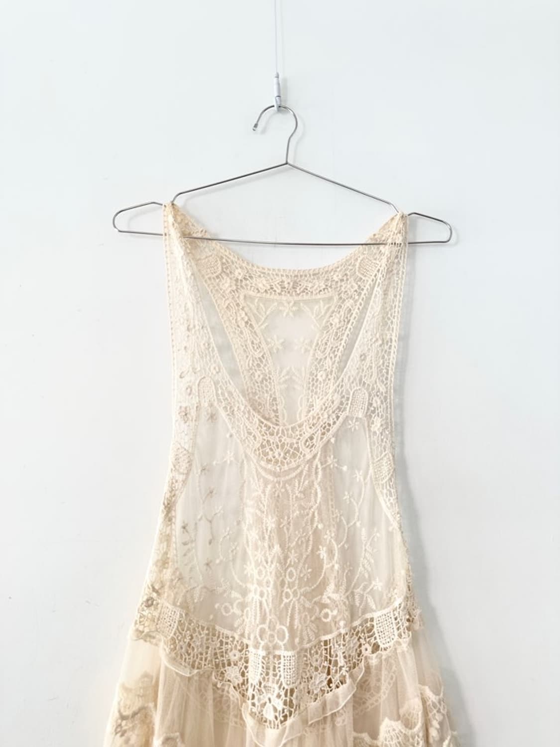 Embroidery pure layer vest / ivory 상품이미지2