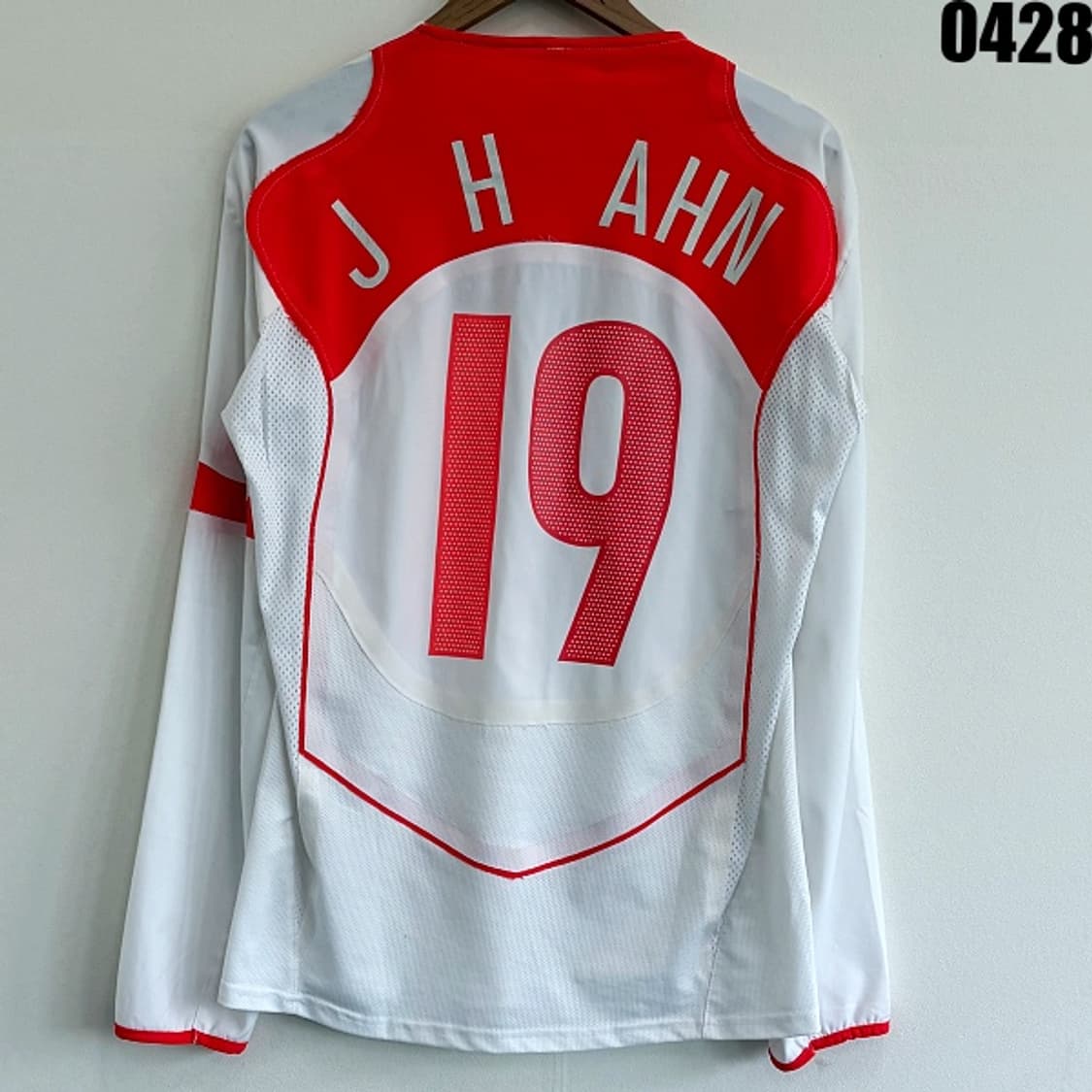 나이키 대한민국 국대 어웨이 긴팔 유니폼 19번 안정환 M 0428 상품이미지8