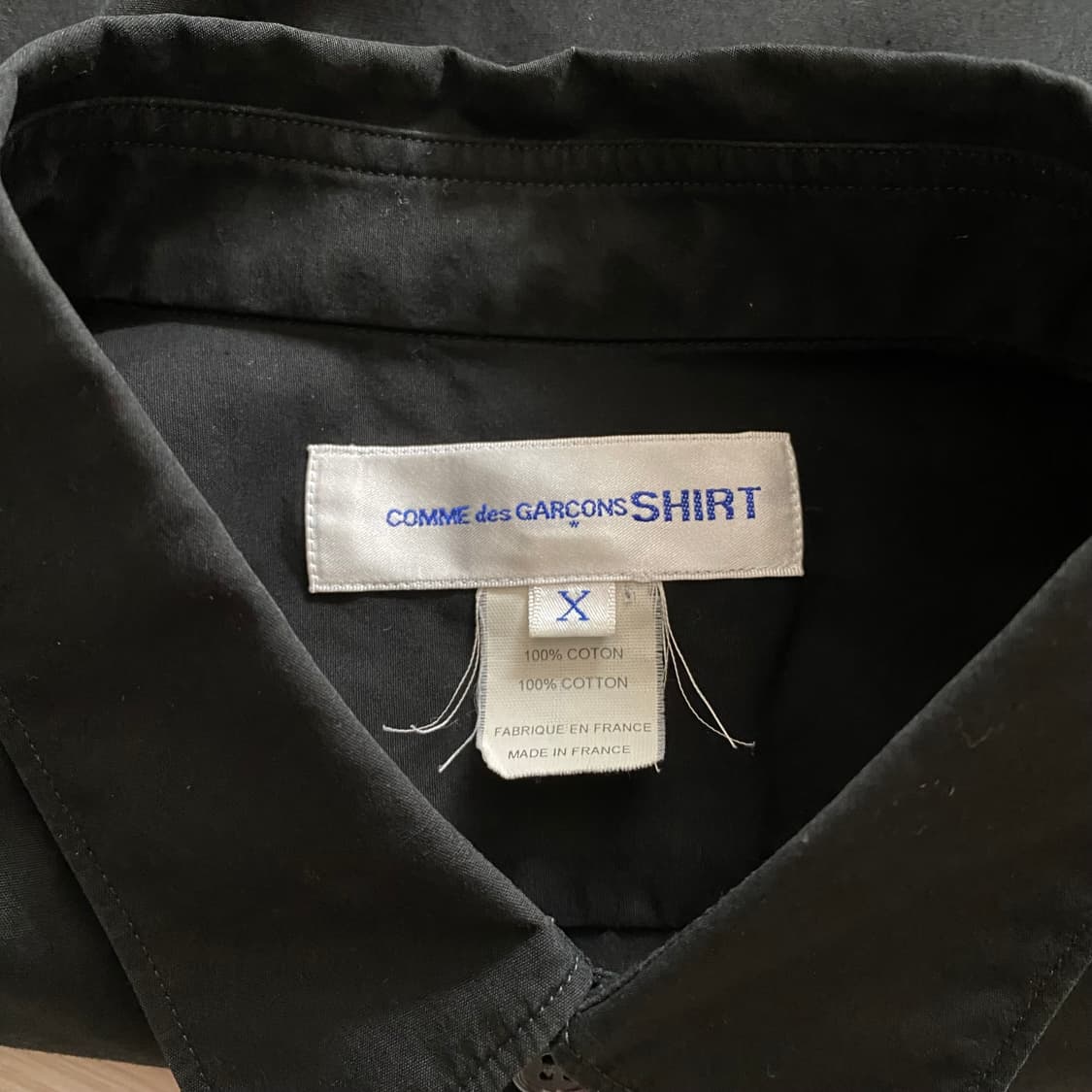 [XL] 꼼데가르송 셔츠 라인 클래식 셔츠 블랙 상품이미지3