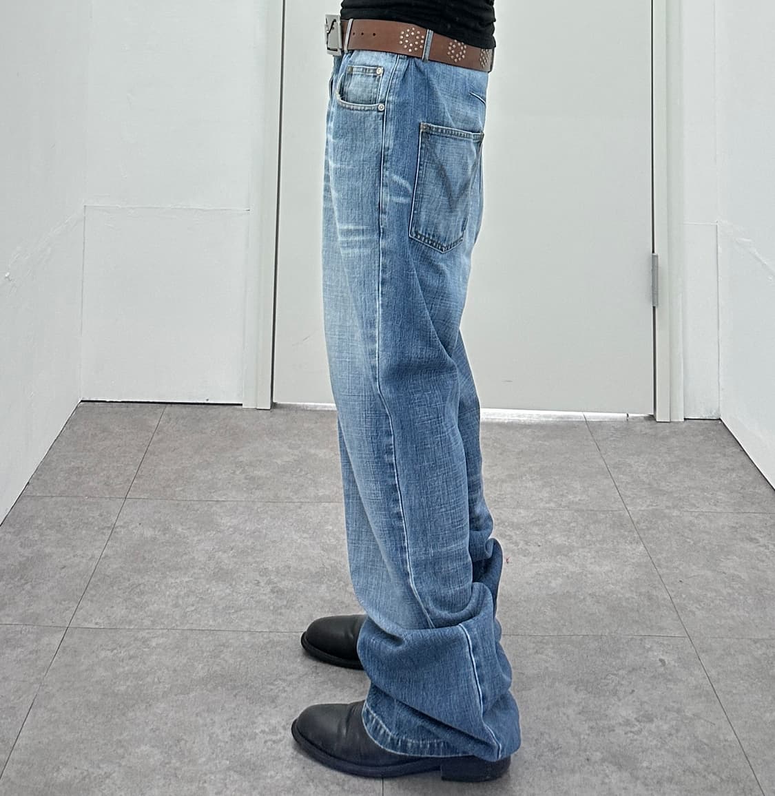 JPN fade lines denim sagging jeans 상품이미지5