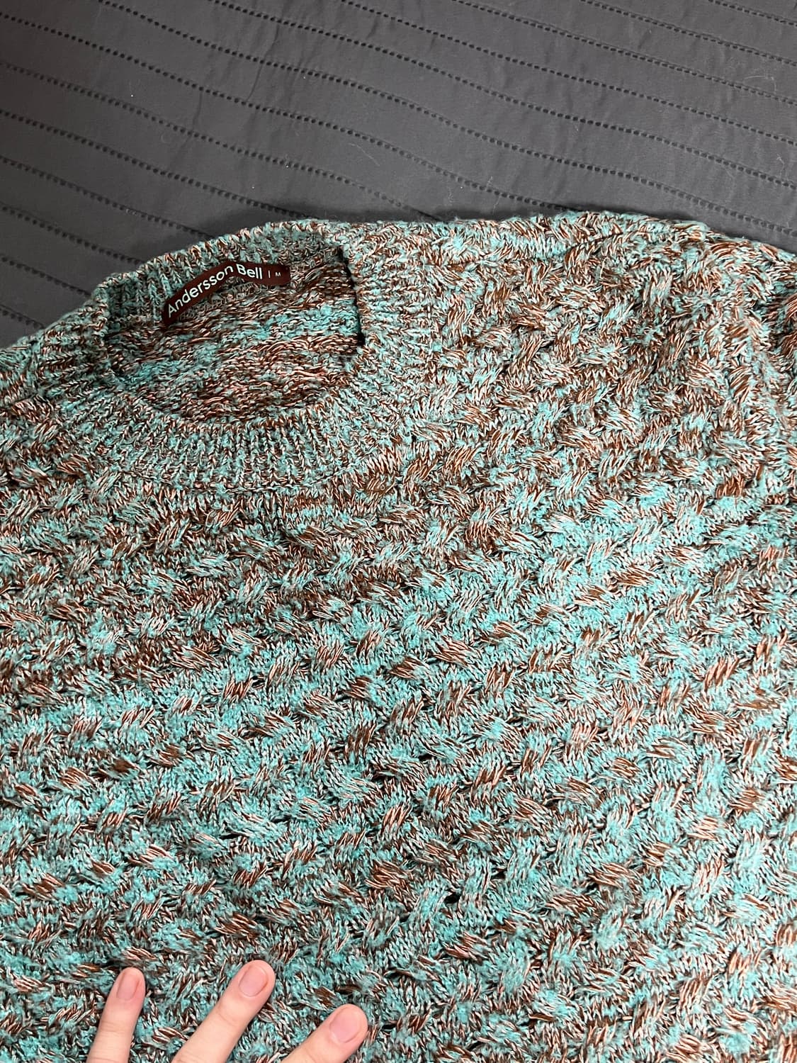 앤더슨벨 멀티 멜란지 크루넥 스웨터 상품이미지5