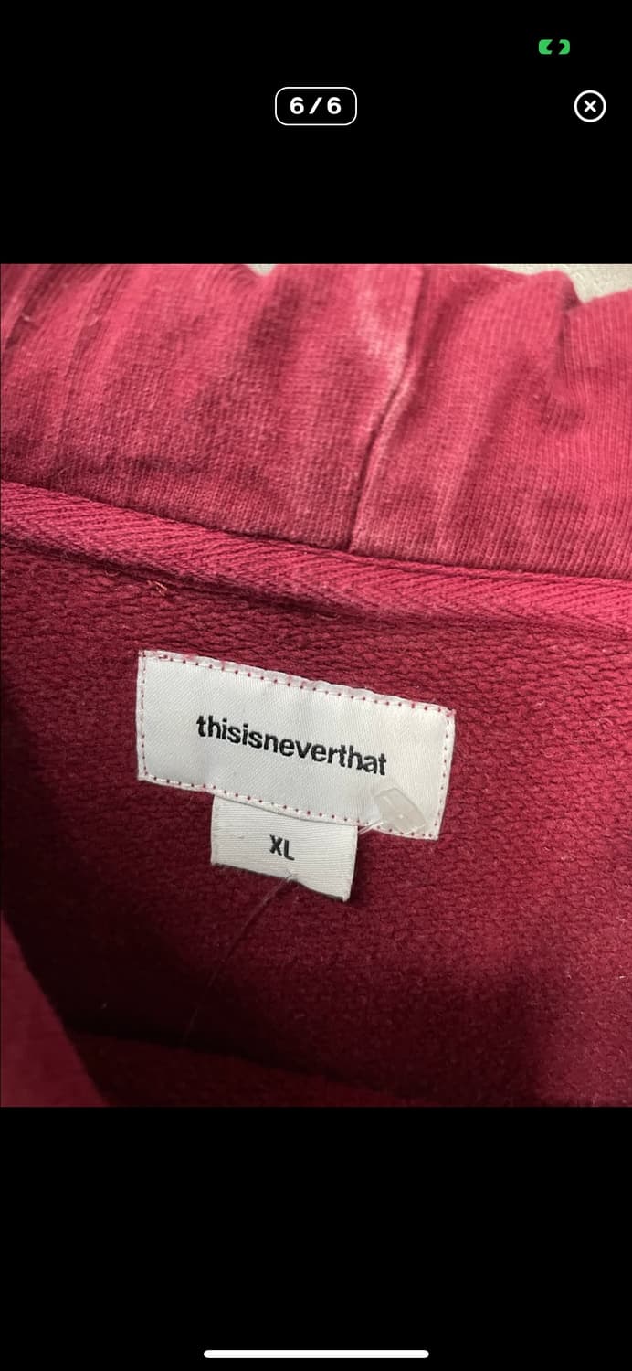 디스이즈네버댓 버건디 후드티 A3424 상품이미지6