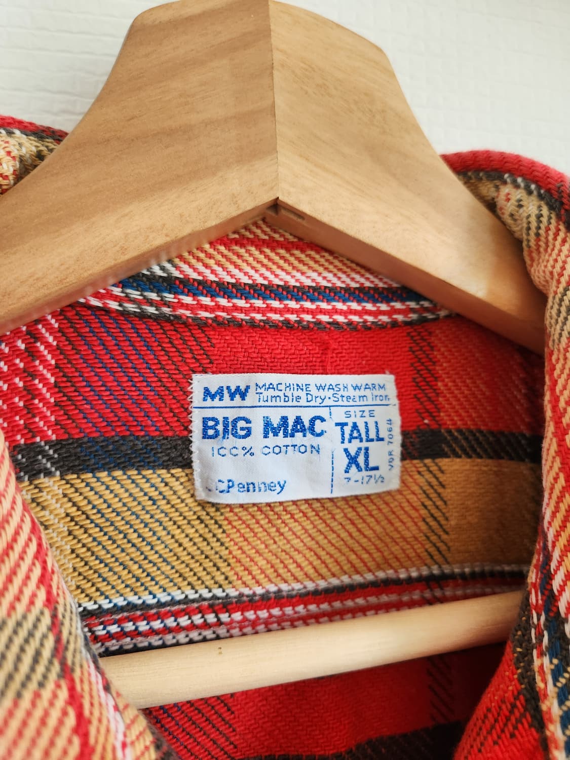 70s 제이씨페니 빅맥 워크 플란넬 셔츠(USAmade) 상품이미지5