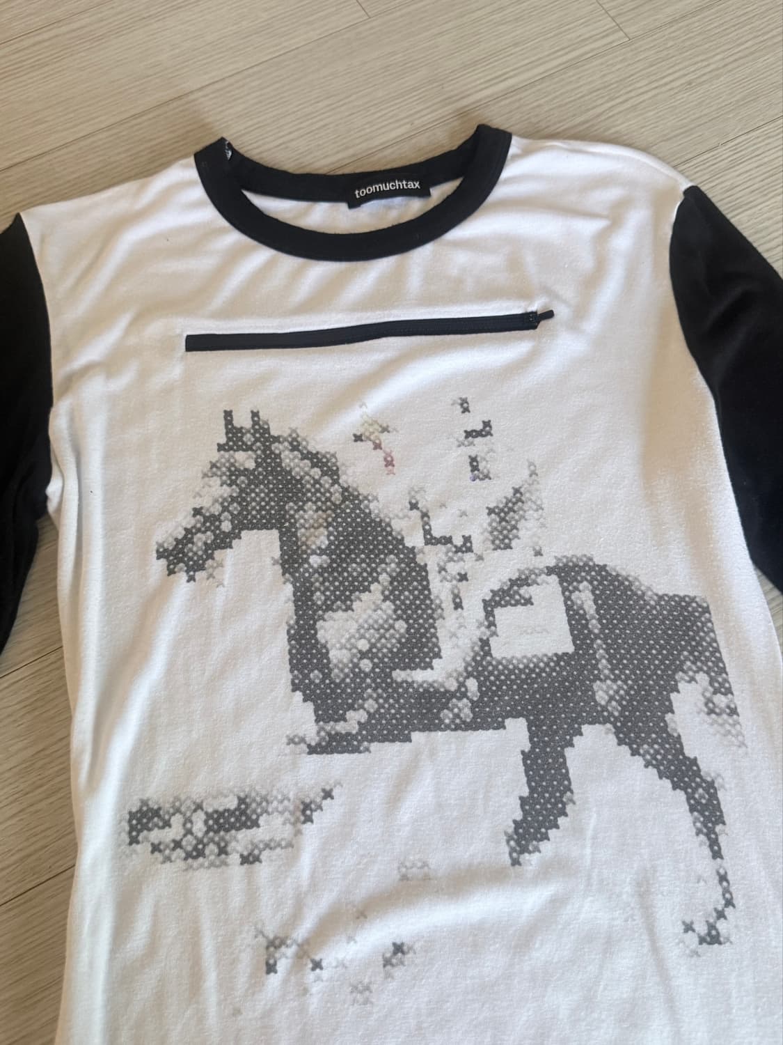 투머치택스 PRINTED T-SHIRT WITH ZIPPER (STIT 상품이미지3