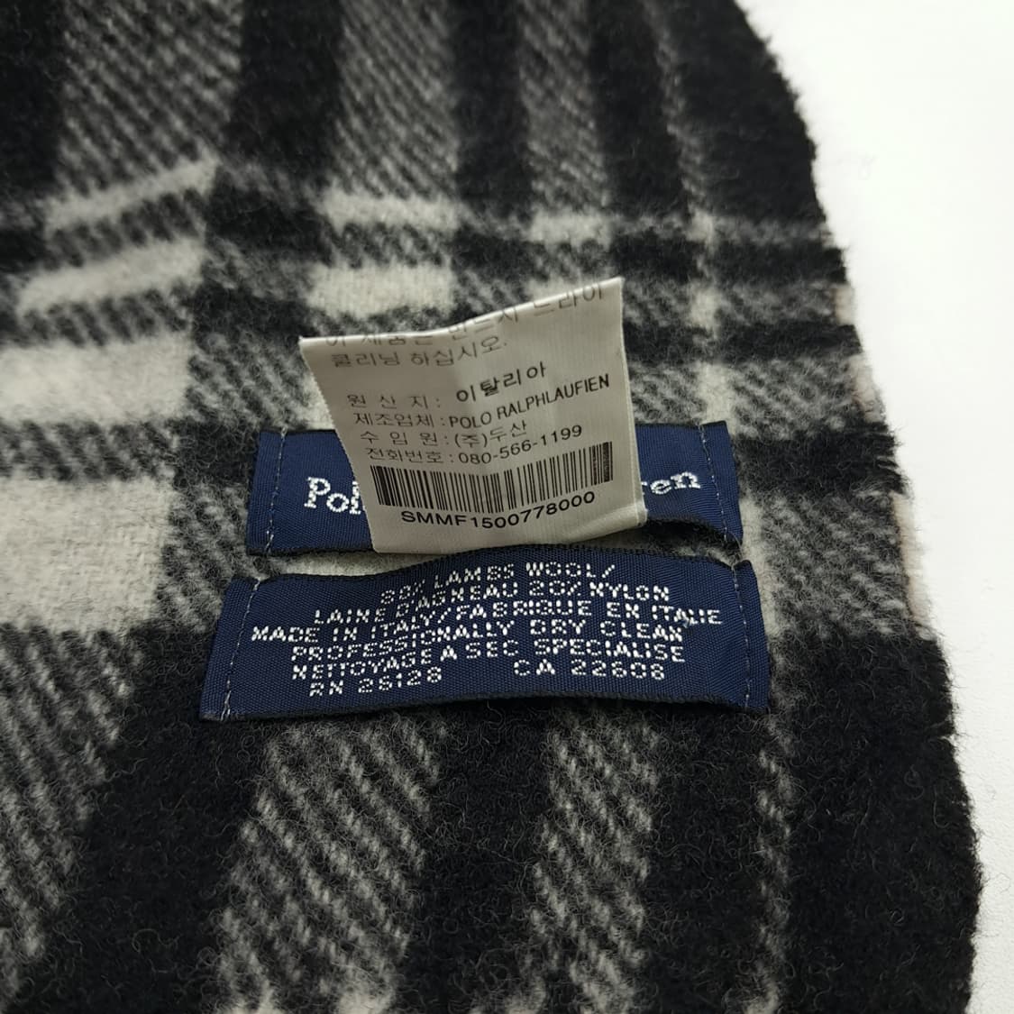MX141 폴로 랄프로렌 모노 클래식 타탄체크 램스울 목도리 머플러 상품이미지6