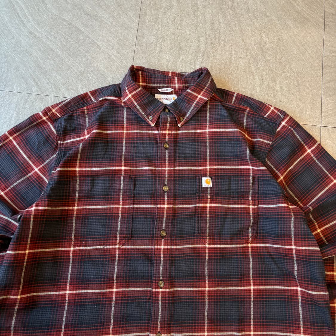 칼하트 정품 오리지널 해비 코튼 체크 긴팔 셔츠 상품이미지3