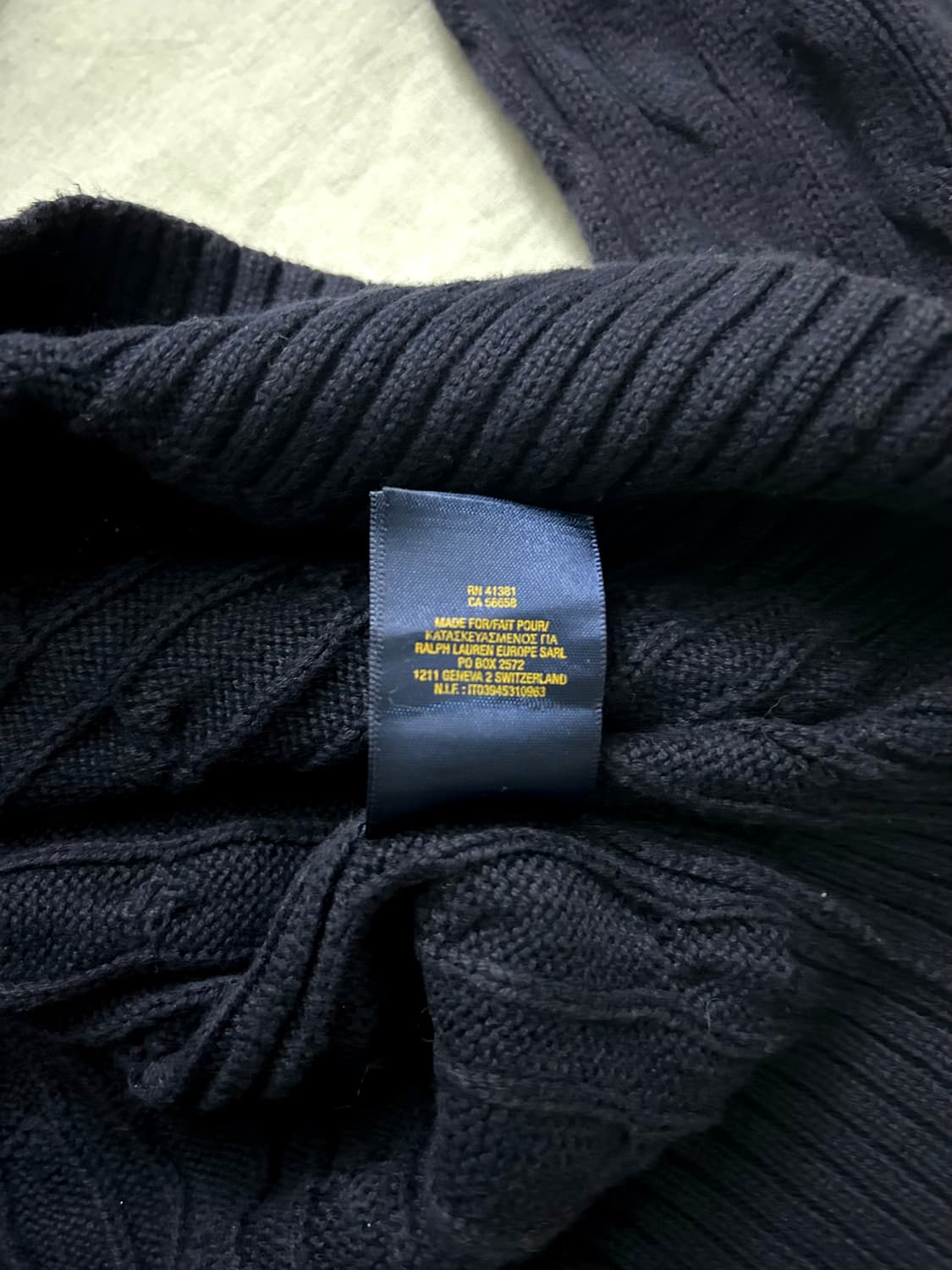 폴로 랄프로렌 네이비 케이블 니트스웨터 상품이미지5