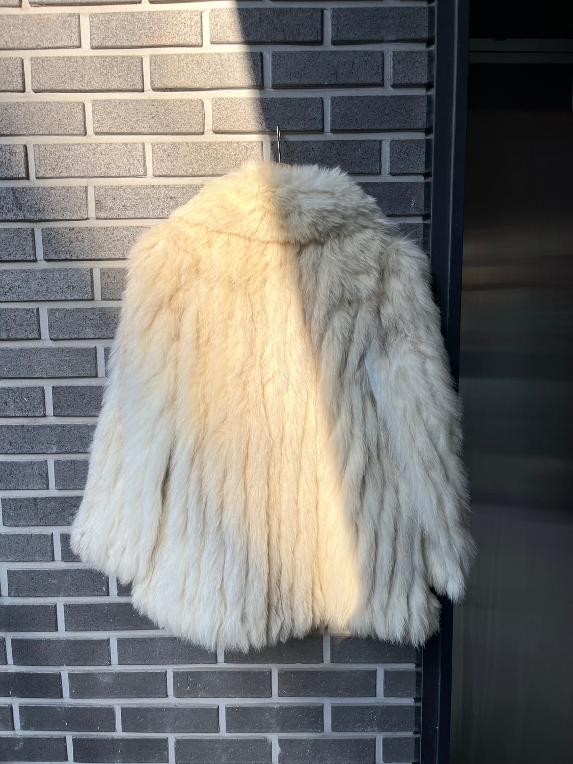 리얼 폭스퍼 모피코트 아아보리 상품이미지6