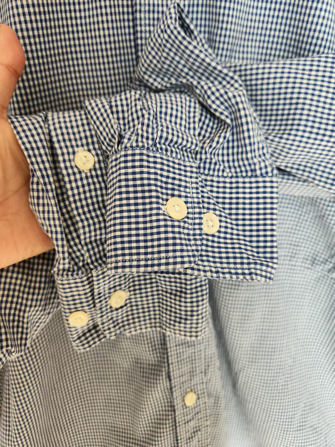 남자 유니클로 남방 오버핏 체크 셔츠 상품이미지3