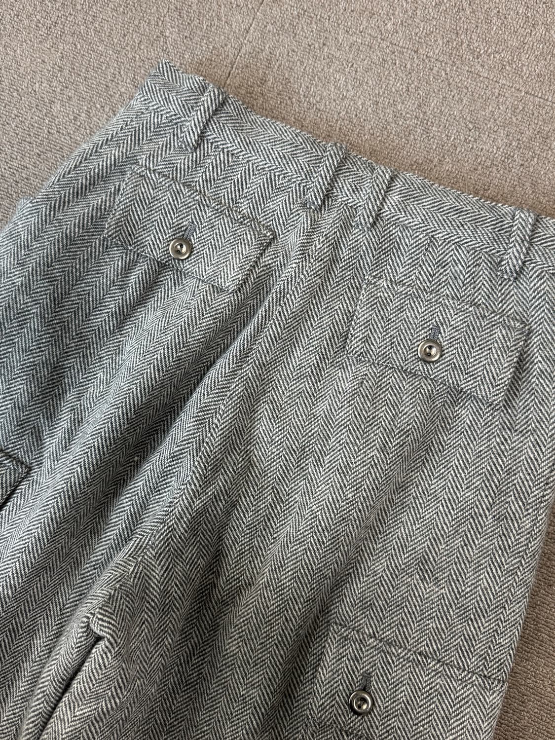 헤링본 울 카고팬츠 상품이미지5