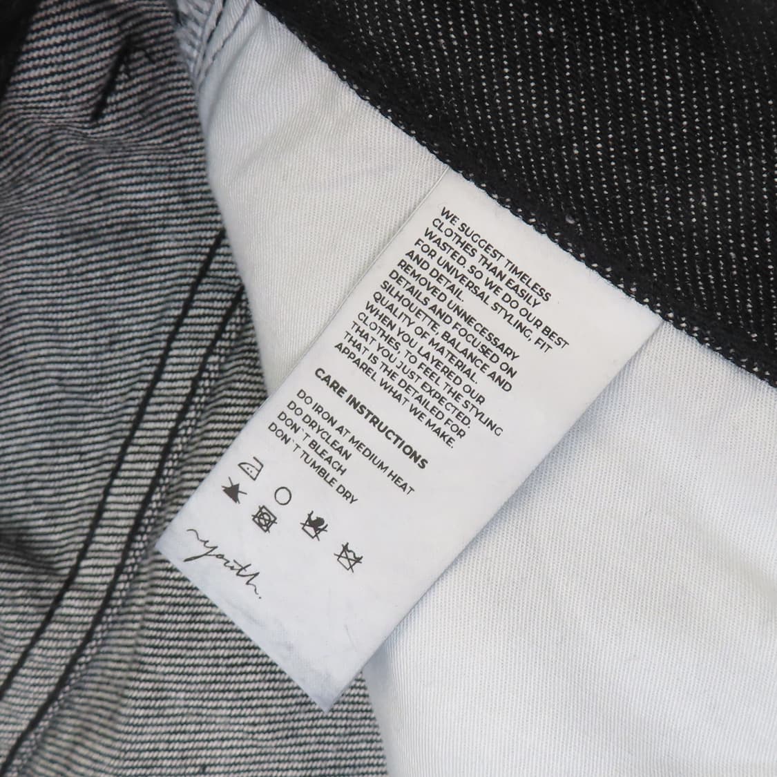 유스 여성용 흑청 와이드 데님 팬츠 상품이미지5