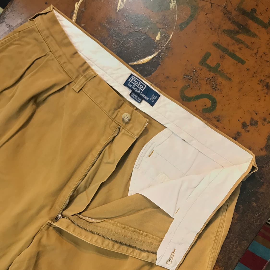 폴로랄프로렌 딥 베이지 투턱 핀턱 치노 팬츠 허리 34 35 사이즈 상품이미지6