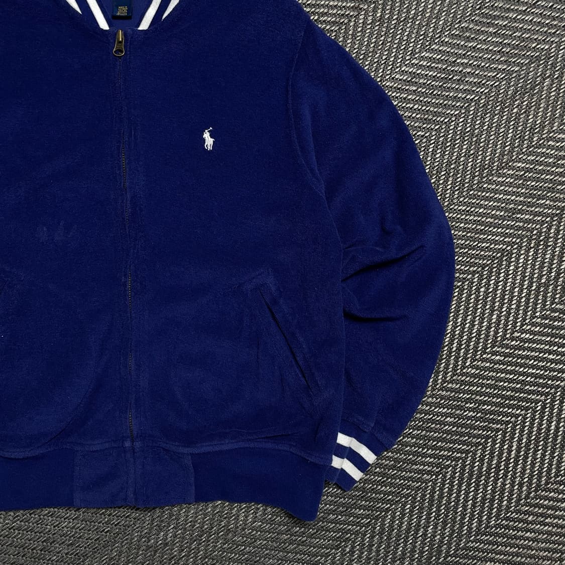 폴로 랄프로렌 화이트 포니 바시티 니트 집업y 5095 상품이미지3