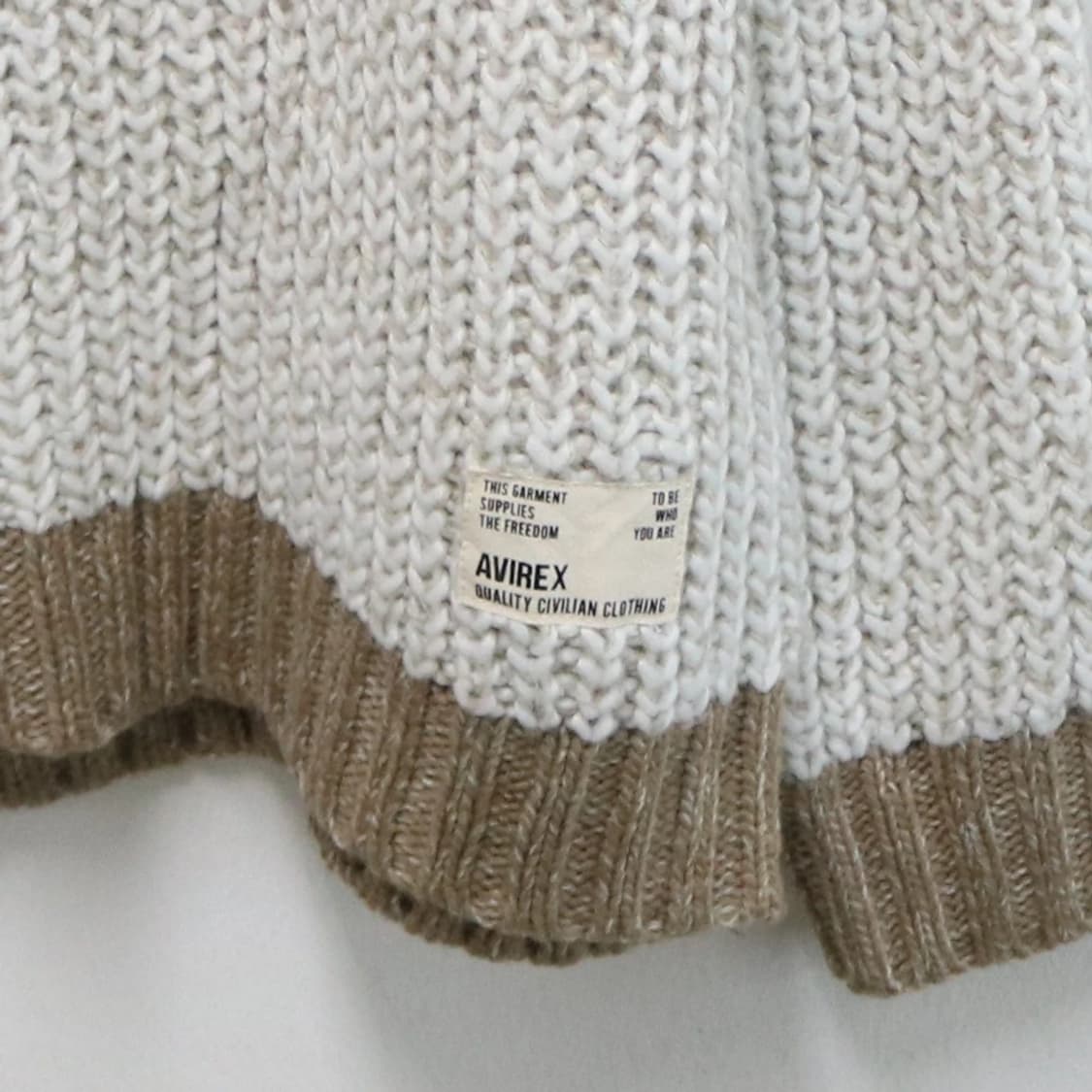 아비렉스 사이드 넥 지퍼 울 혼방 니트 60364 상품이미지5