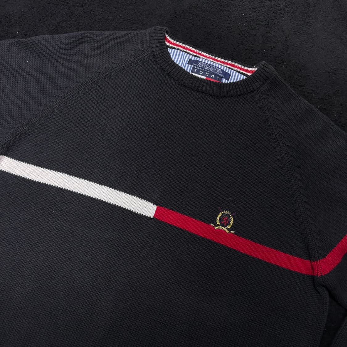 M 타미힐피거 블랙 면 니트 상품이미지3