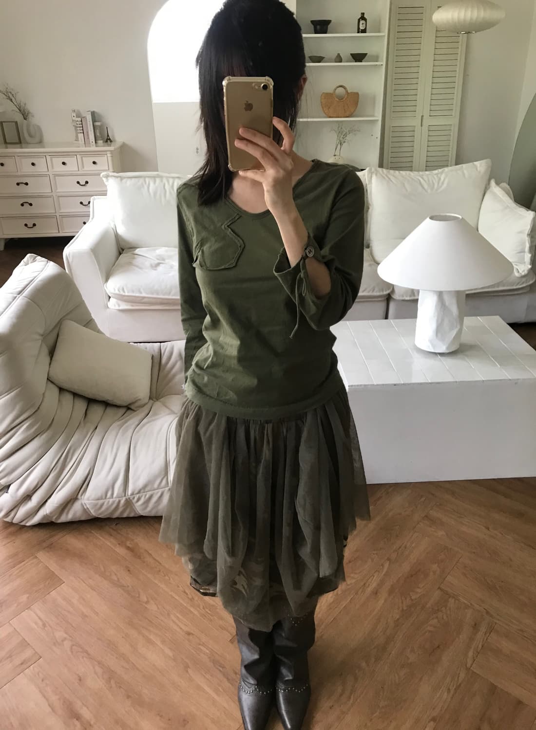 vintage pattern sha skirt 상품이미지5