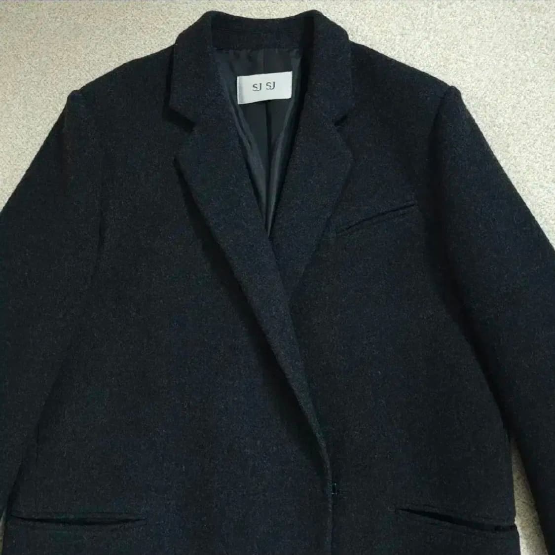(88-98-165)SJSJ 울 캐시미어 모직 여성 코트 차콜 상품이미지4