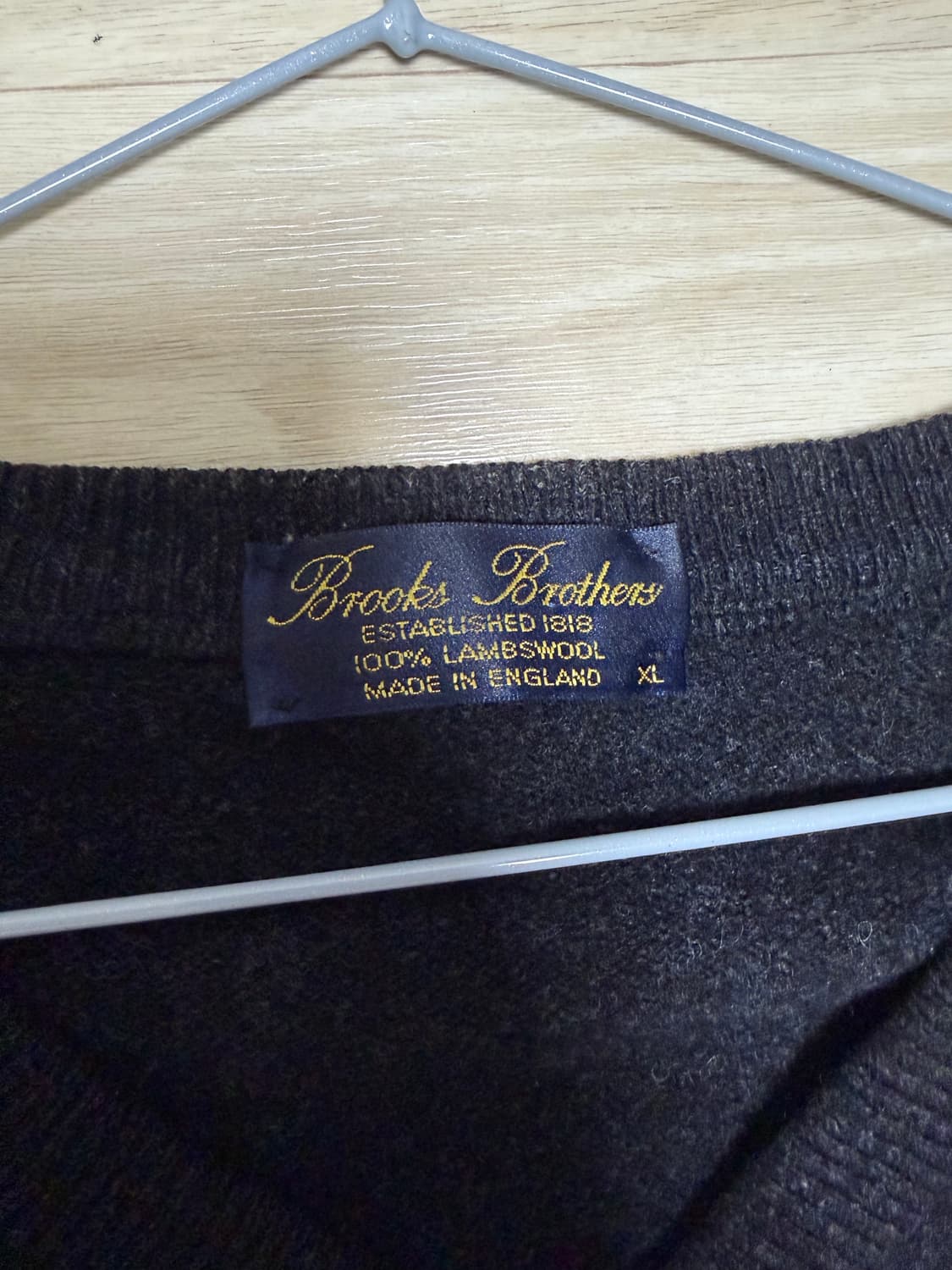 브룩스 브라더스 V넥 니트 다크 네이비 (표기XL, 105~110정도) 상품이미지3