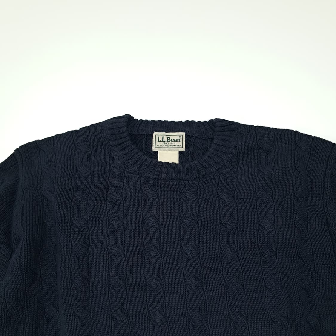 CL315 S 엘엘빈 00s 코튼 케이블 네이비 니트 스웨터 상품이미지2