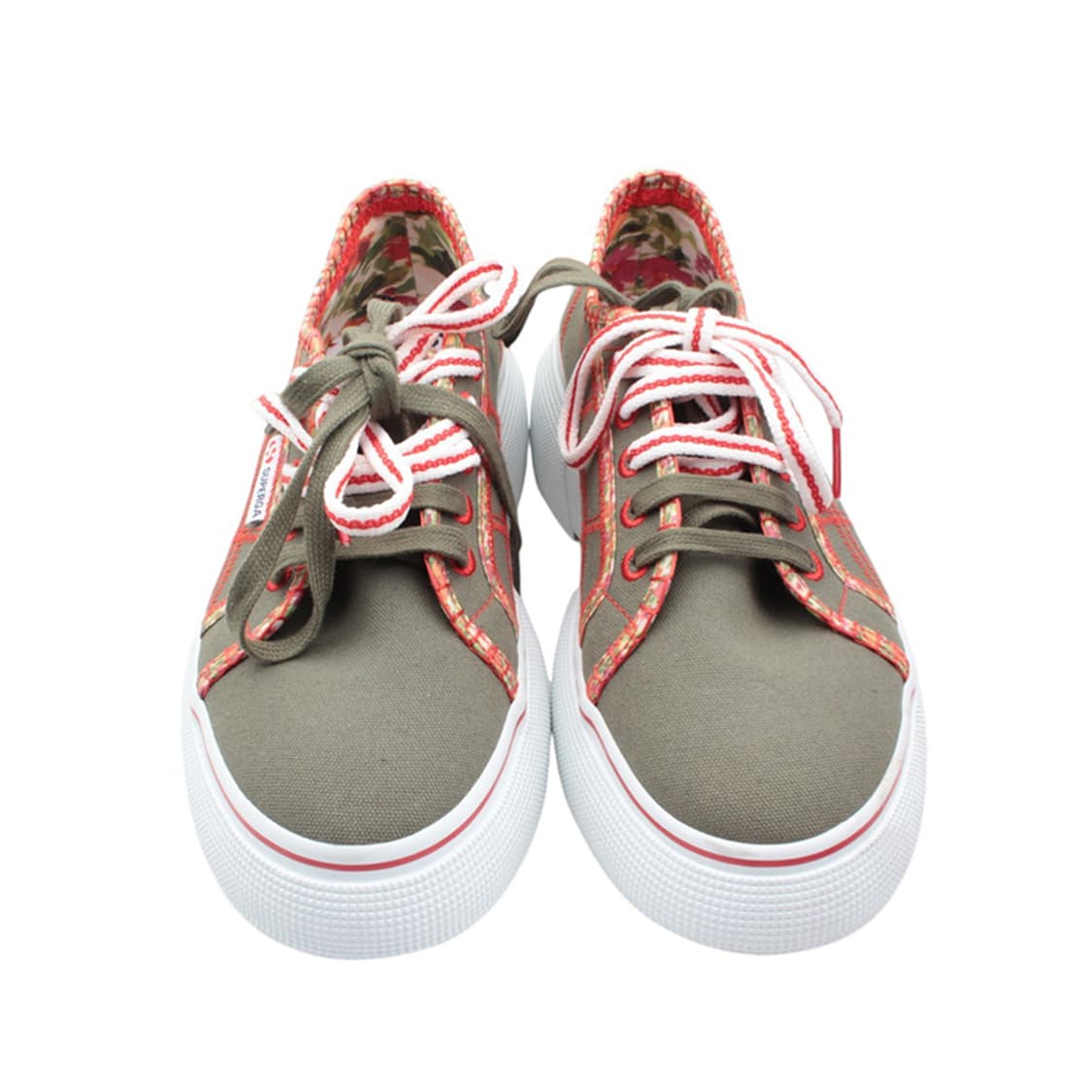 막스앤코 X 수페르가 올리브그린 캔버스 스니커즈 38 상품이미지2