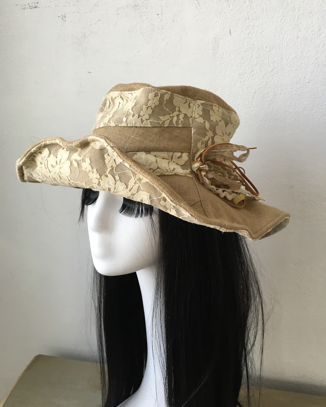 lace trimming hat 상품이미지2