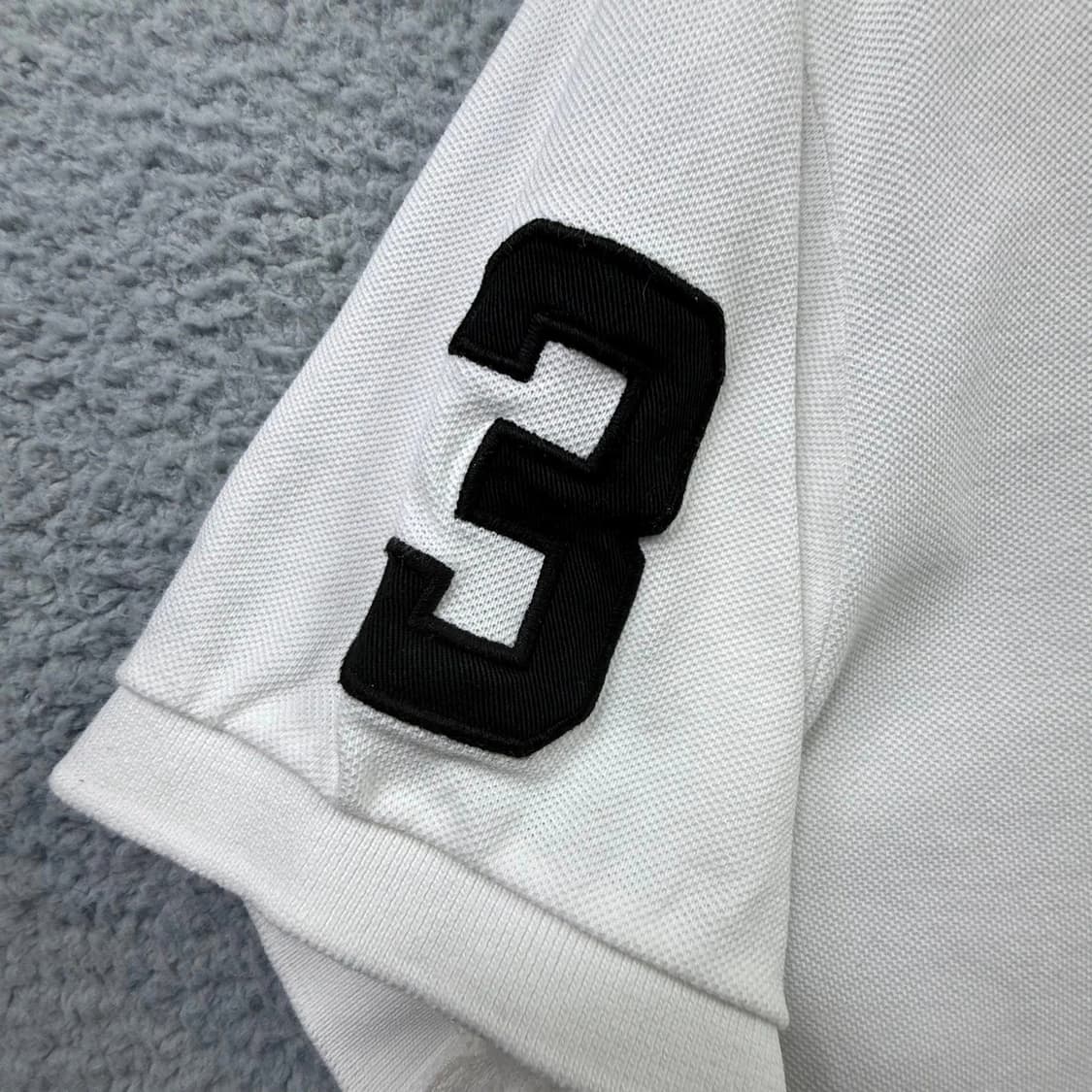 폴로 랄프로렌 커스텀 슬림핏 빅포니 반팔 카라티 화이트 블랙 상품이미지6