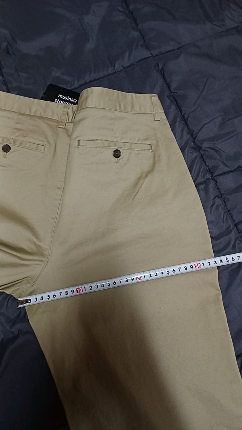 무신사 미사용 스판면바지 32인치 기장105 상품이미지8