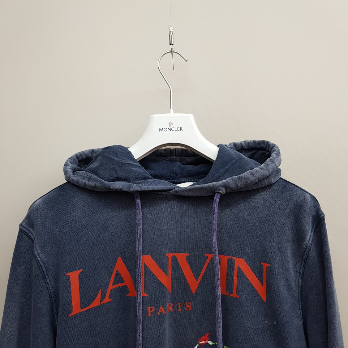 한섬 랑방 로고 페인팅 그래픽 후드 스웨트셔츠 100사이즈 상품이미지2