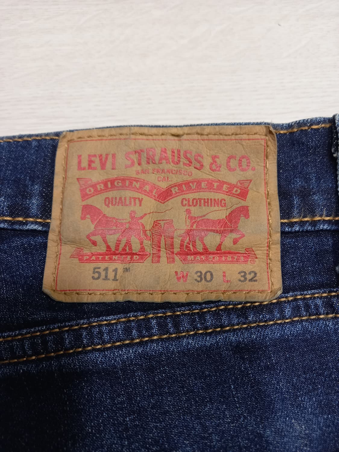 31 리바이스511 워싱 스판 슬림일자진 진청 31-468 상품이미지5