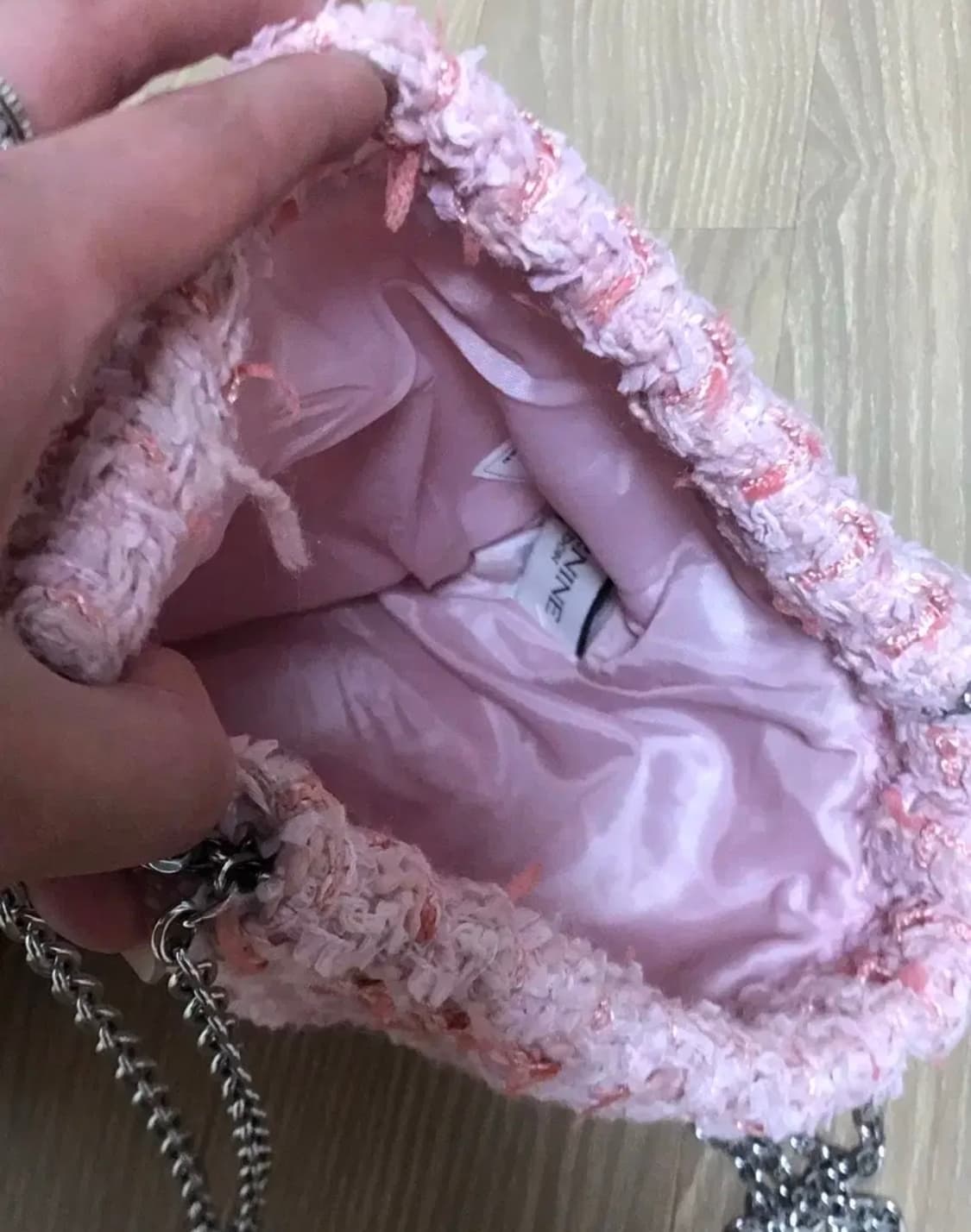 누아르나인 핑크 트위드체인백 상품이미지3