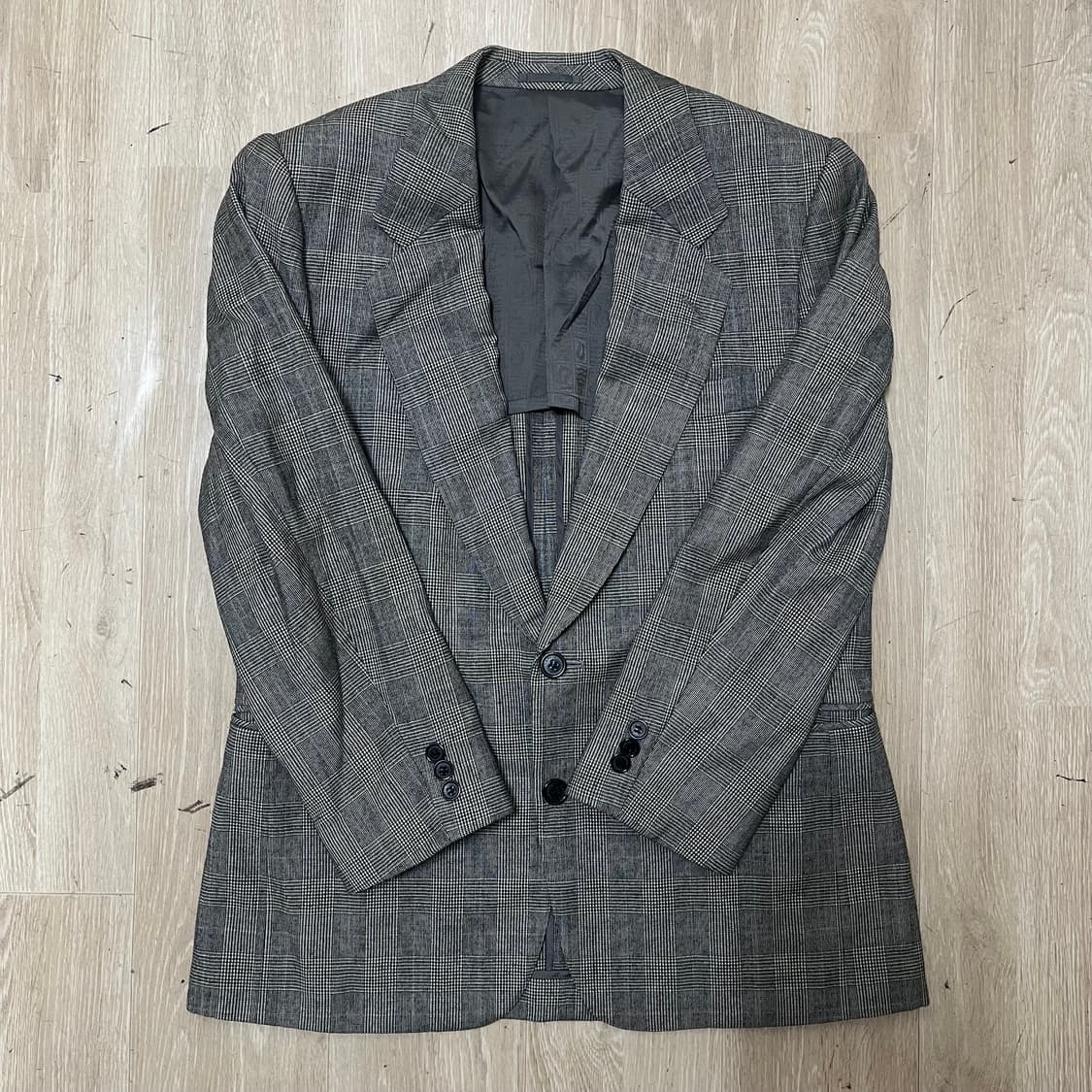 Lanvin Paris 남성 클래식 체크 정장 자켓 L(100) 상품이미지1