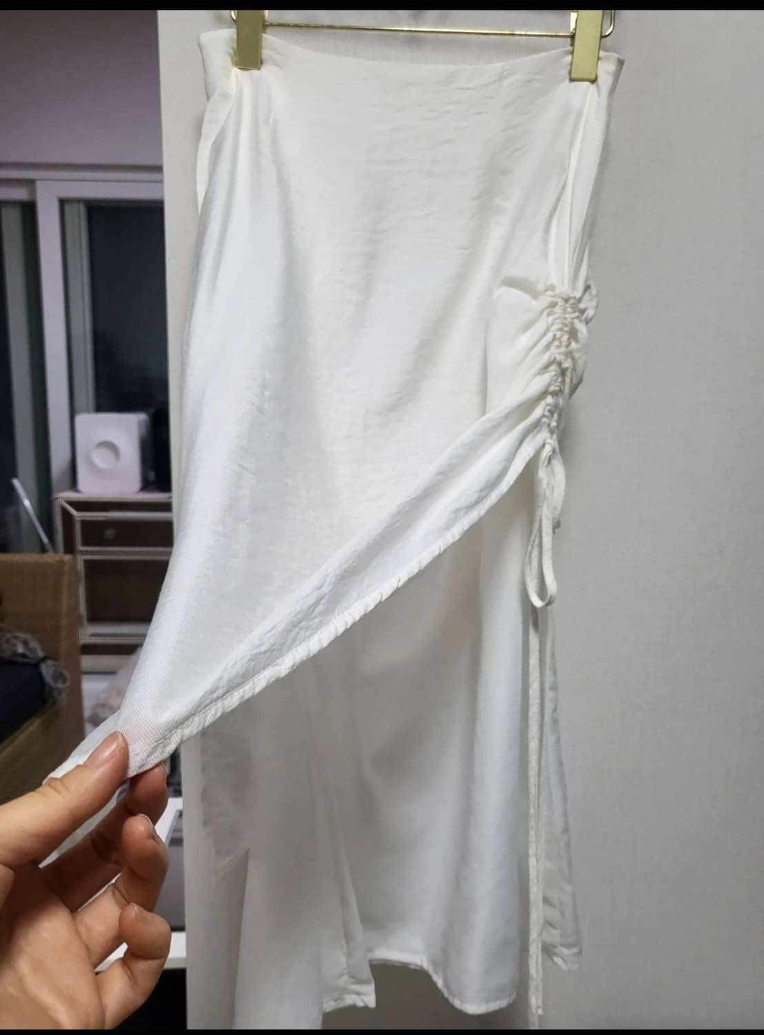 새제품세일!!화이트 셔링 스커트 F 상품이미지5