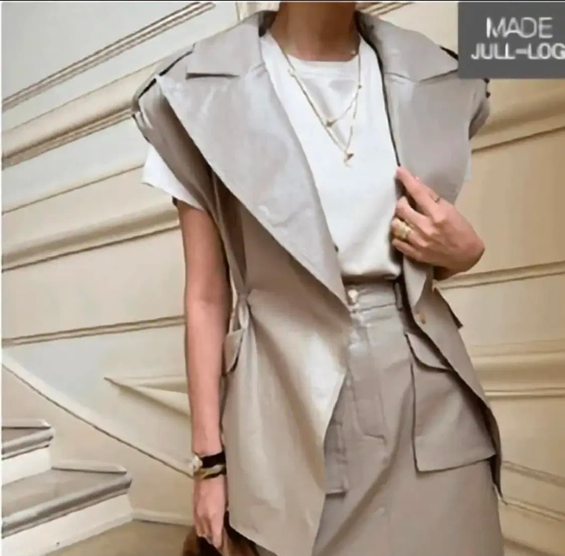 줄로그JULLLOG 차메토 베스트&스커트 셋업 상품이미지2