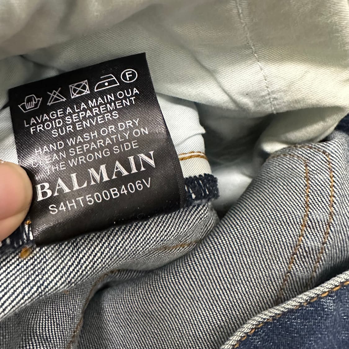 발망 워싱 바이커 데님 청바지 팬츠 32인치 상품이미지10