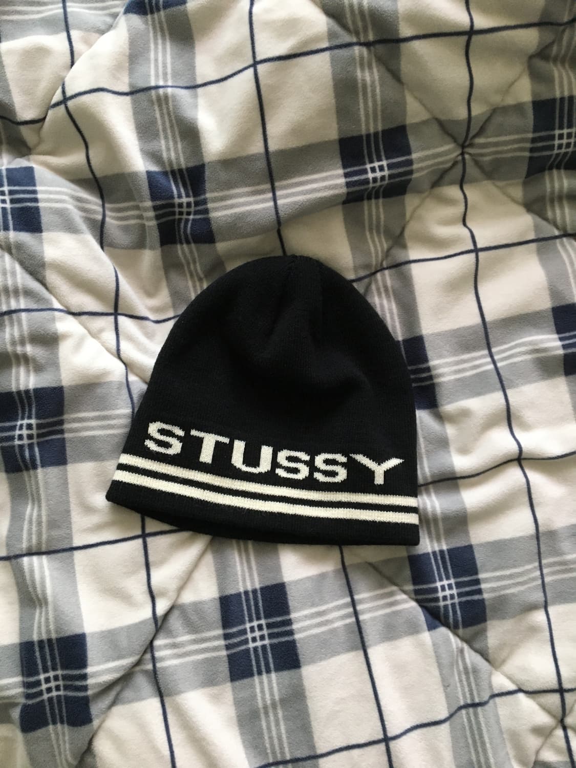 스투시 로고 비니 블랙  상품이미지2