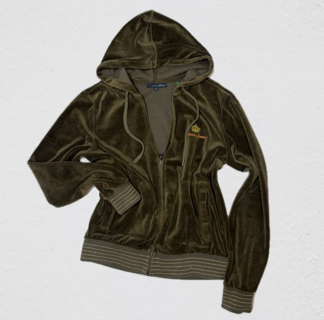 velvet cropped hooded jacket 상품이미지1