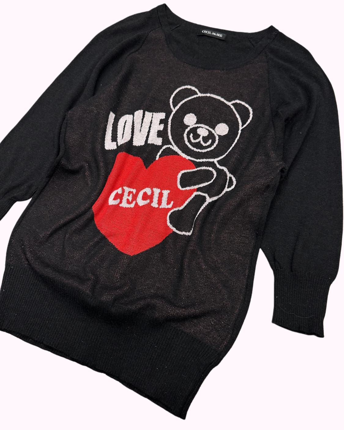 CECIL MCBEE love bear jacquard knit 상품이미지2