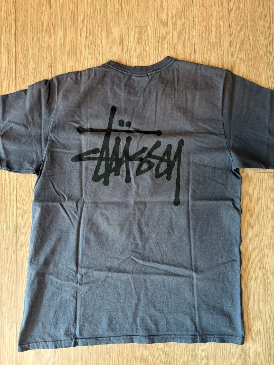 스투시 베이직 피그먼트 다이드 티셔츠 인디고 M 사이즈 상품이미지4