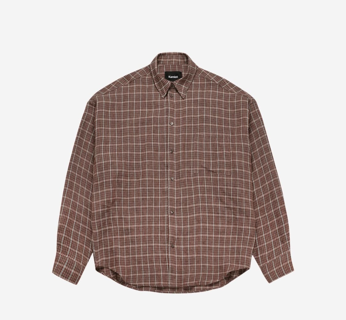 카미엔 린넨체크셔츠 2사이즈 상품이미지1